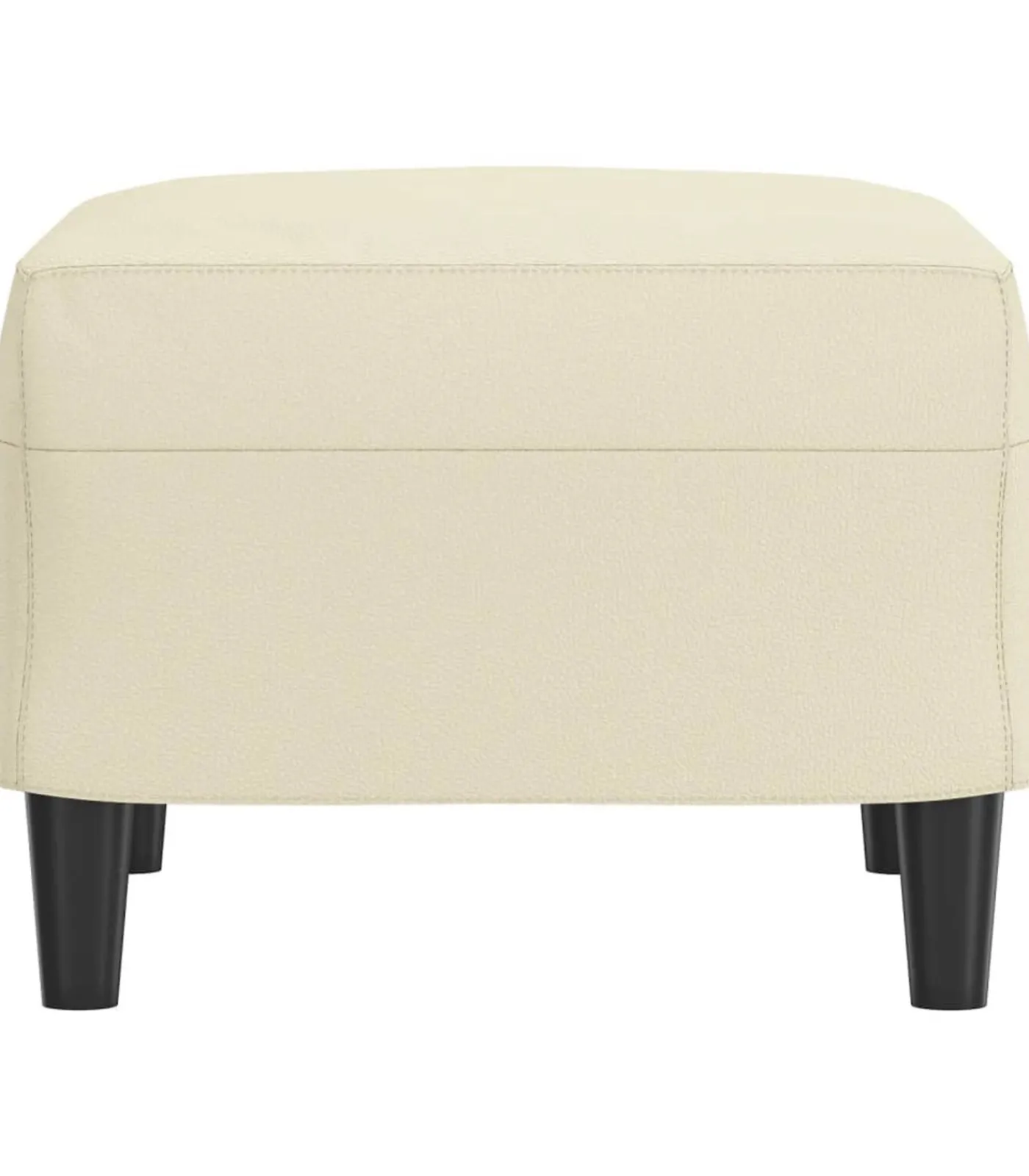 vidaXL Voetenbank 60x50x41 cm kunstleer crèmekleurig