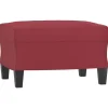 Voetenbank 60x50x41 cm kunstleer wijnrood Stoelen