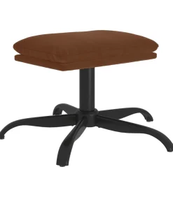 vidaXL Voetenbank 60x60x36 cm microvezelstof bruin