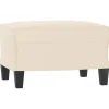 Outlet Voetenbank 60x50x41 cm microvezelstof beige Stoelen
