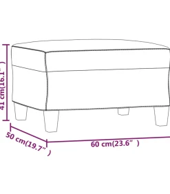 Outlet Voetenbank 60x50x41 cm microvezelstof beige Stoelen