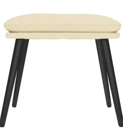Clearance Voetenbank 45x29,5x35 cm stof crèmekleurig Stoelen