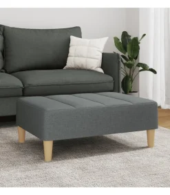 Discount Voetenbank 77x55x31 cm stof donkergrijs Stoelen