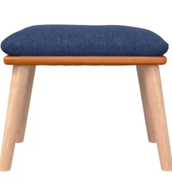 Clearance Voetenbank 45x29,5x35 cm stof en kunstleer blauw Stoelen