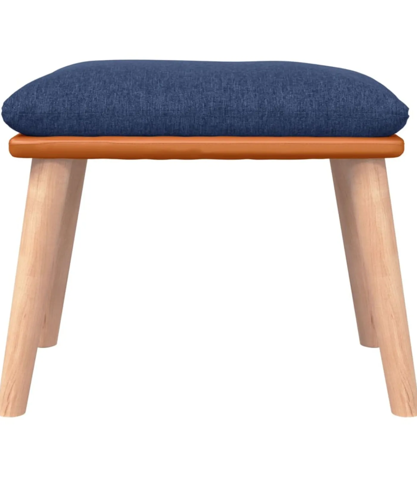 Clearance Voetenbank 45x29,5x35 cm stof en kunstleer blauw Stoelen
