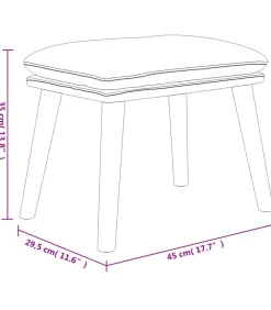 Clearance Voetenbank 45x29,5x35 cm stof en kunstleer blauw Stoelen