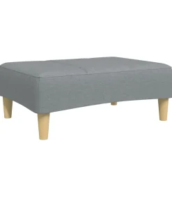 vidaXL Voetenbank 77x55x31 cm stof lichtgrijs