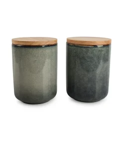 Salt&Pepper Voorraadpot 12xH15cm groen/blauw Meridian