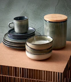 Salt&Pepper Voorraadpot 12xH15cm groen/blauw Meridian