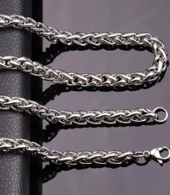 Online Vossenstaart Ketting - 3mm - Zilver Kleurig - Staal Heren Kettingen