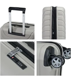 Probeetle by Eminent Voyager XXI Expandable Kofferset 4 Wielen Lichtgrijze