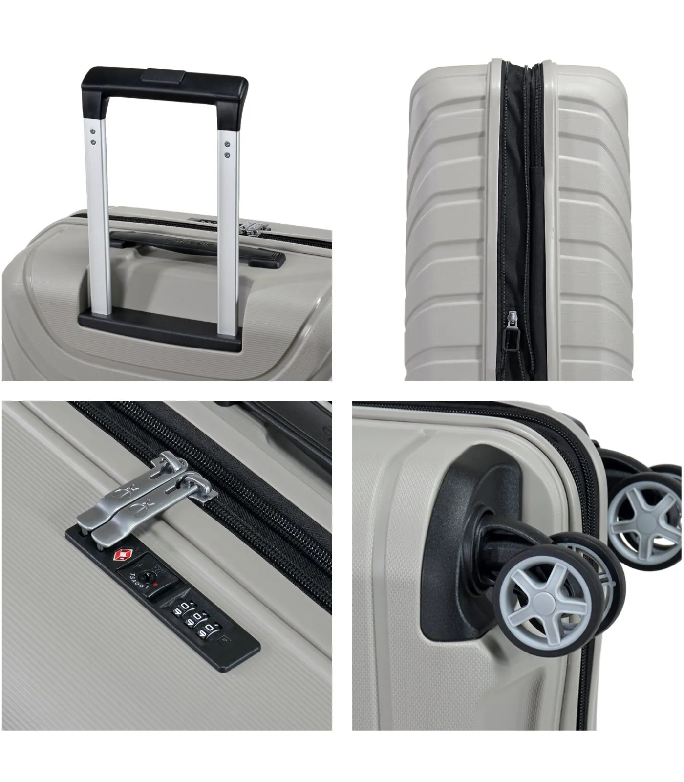 Probeetle by Eminent Voyager XXI Expandable Kofferset 4 Wielen Lichtgrijze