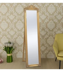 vidaXL Vrijstaande spiegel Barok 160x40cm goud