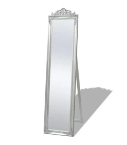 vidaXL Vrijstaande spiegel Barok 160x40cm zilver