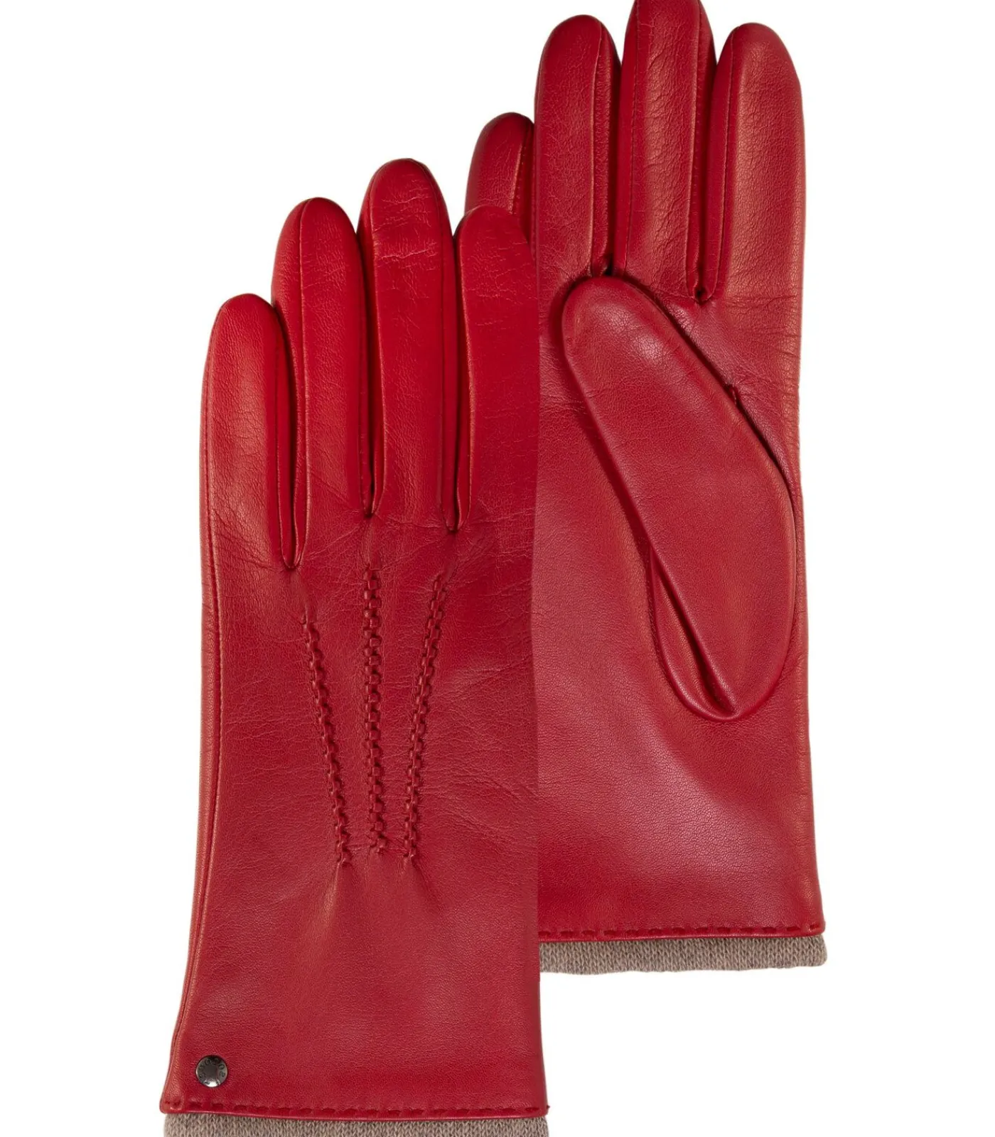 DAMES ISOTONER Vrouwen Warme Leren Klaproos Handschoenen