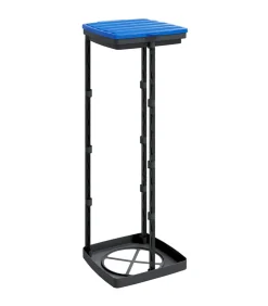 vidaXL Vuilniszakhouders 2 st 120 L PP zwart en blauw