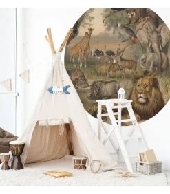 New Behangcirkel Animals of Africa 190 cm Decoratie