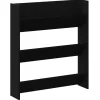 Online Wand Schoenkast 2 pcs Zwart eiken 80 x 18 x 90 cm Bewerkt hout Organiseren