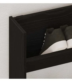 Online Wand Schoenkast 2 pcs Zwart eiken 80 x 18 x 90 cm Bewerkt hout Organiseren