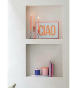 Discount Wanddecoratie Ciao Large - Oranje - 3x41x31cm Wanddecoratie