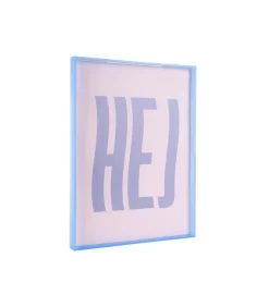 Discount Wanddecoratie Hej Large - Paars - 3x31x41cm Wanddecoratie