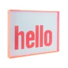 Present Time Wanddecoratie Hello Large - Roze - 3x41x31cm
