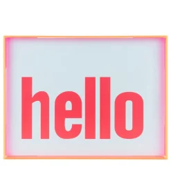 Present Time Wanddecoratie Hello Large - Roze - 3x41x31cm