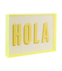 Present Time Wanddecoratie Hola Medium - Geel - 3x31x22cm