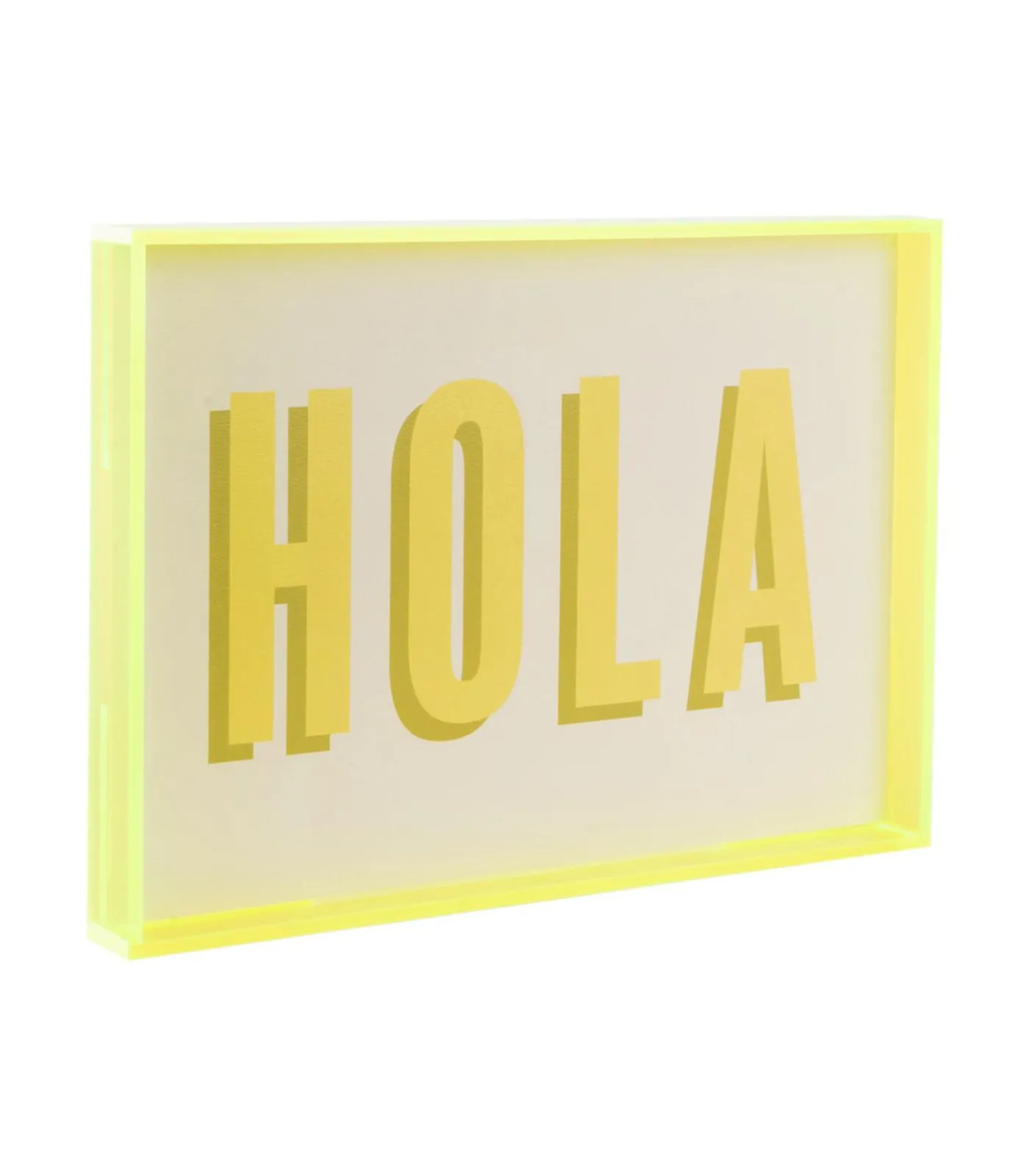 Present Time Wanddecoratie Hola Medium - Geel - 3x31x22cm