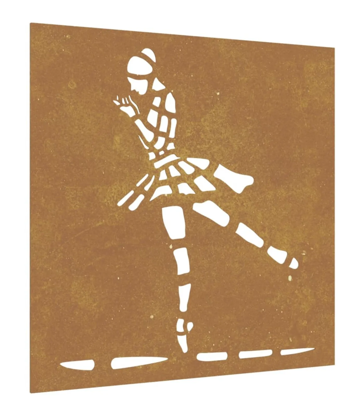 vidaXL Wanddecoratie tuin balletdanserontwerp 55x55 cm cortenstaal