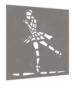 vidaXL Wanddecoratie tuin balletdanserontwerp 55x55 cm cortenstaal