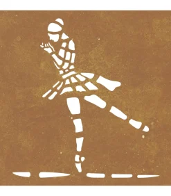 vidaXL Wanddecoratie tuin balletdanserontwerp 55x55 cm cortenstaal