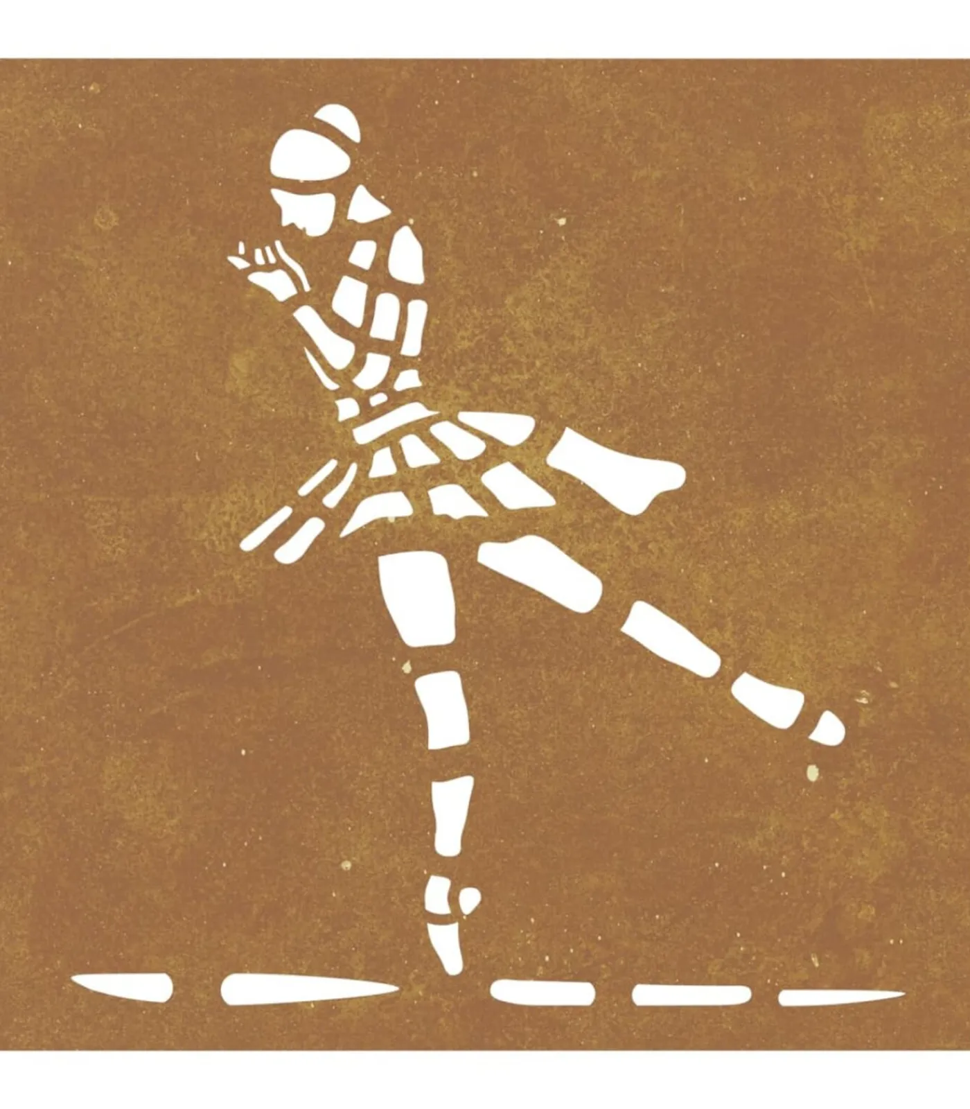 vidaXL Wanddecoratie tuin balletdanserontwerp 55x55 cm cortenstaal