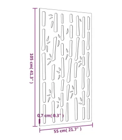 Online Wanddecoratie tuin bamboe-ontwerp 105x55 cm cortenstaal Decoratie