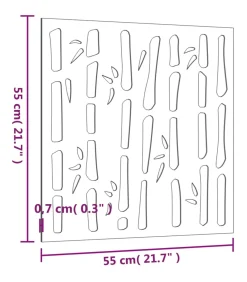 Sale Wanddecoratie tuin bamboe-ontwerp 55x55 cm cortenstaal Decoratie