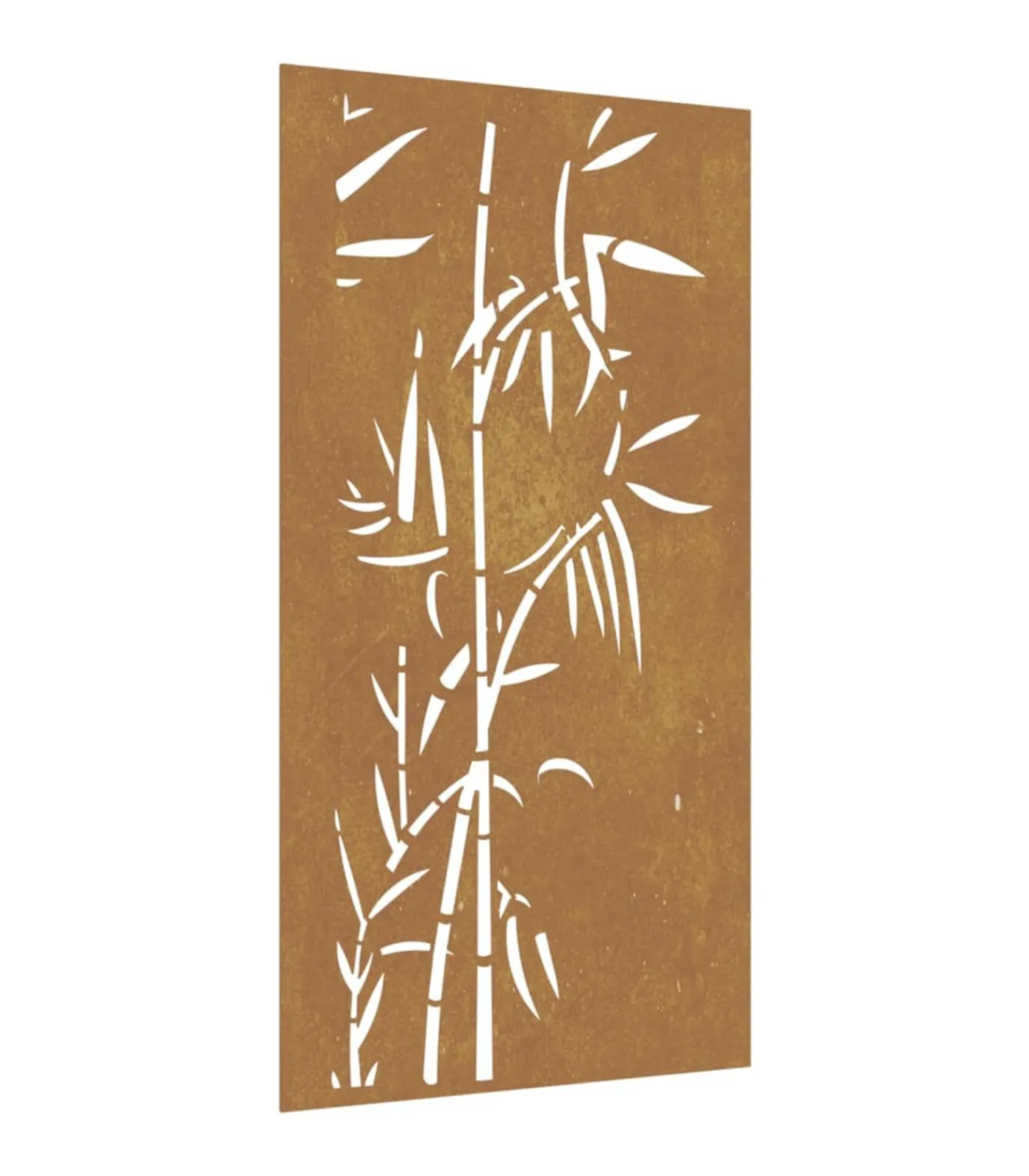 vidaXL Wanddecoratie tuin bamboe-ontwerp 105x55 cm cortenstaal