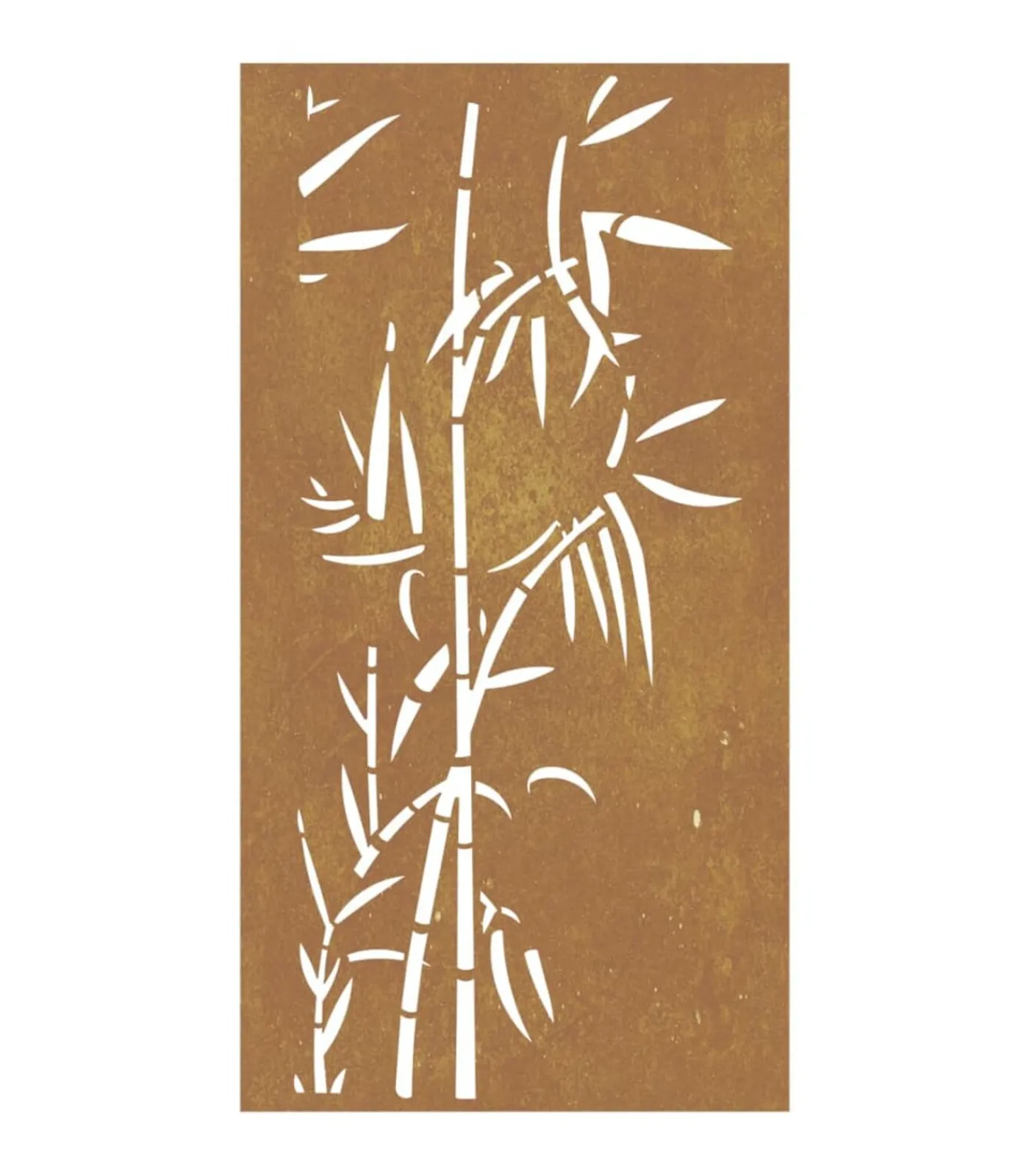 vidaXL Wanddecoratie tuin bamboe-ontwerp 105x55 cm cortenstaal