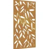Sale Wanddecoratie tuin bamboebladontwerp 105x55 cm cortenstaal Decoratie