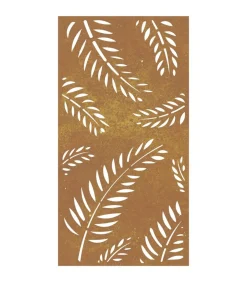 Clearance Wanddecoratie tuin bladontwerp 105x55 cm cortenstaal Decoratie