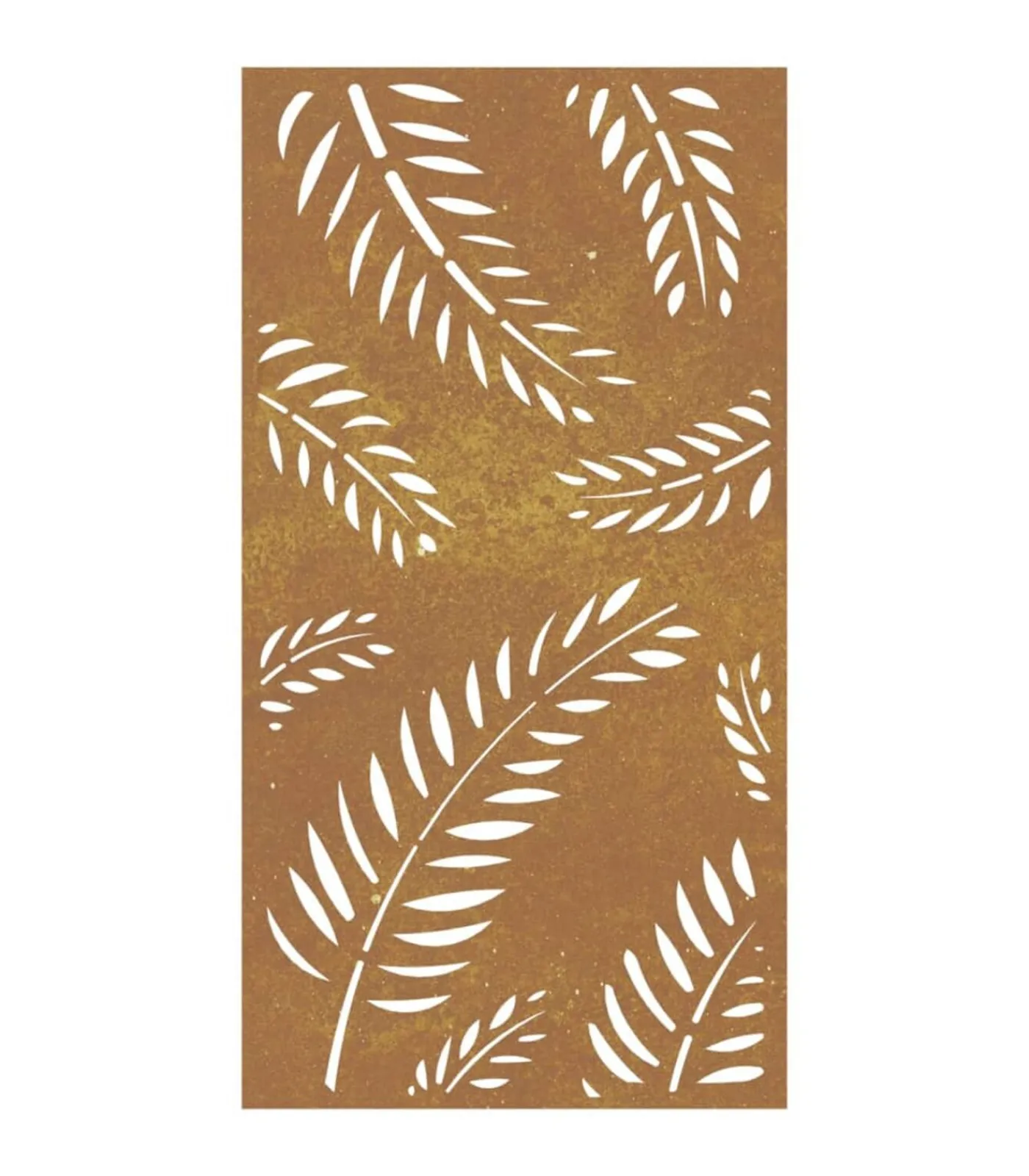 Clearance Wanddecoratie tuin bladontwerp 105x55 cm cortenstaal Decoratie