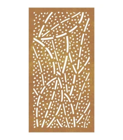 Clearance Wanddecoratie tuin bladontwerp 105x55 cm cortenstaal Decoratie