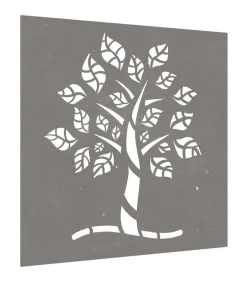 vidaXL Wanddecoratie tuin boomontwerp 55x55 cm cortenstaal