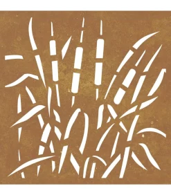 vidaXL Wanddecoratie tuin grasontwerp 55x55 cm cortenstaal