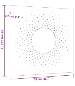 vidaXL Wanddecoratie tuin zonontwerp 55x55 cm cortenstaal