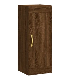 vidaXL Wandkast 34,5x34x90 cm bewerkt hout bruin eikenkleur