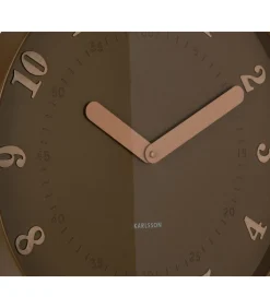 Wandklok Amena - Bruin - 40x40x40cm Klokken