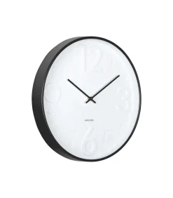 Karlsson Wandklok Ayuno - Mat zwart - Ø40cm