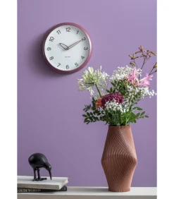 Sale Wandklok Bella - Dark mauve - 4.2x30x30cm Klokken