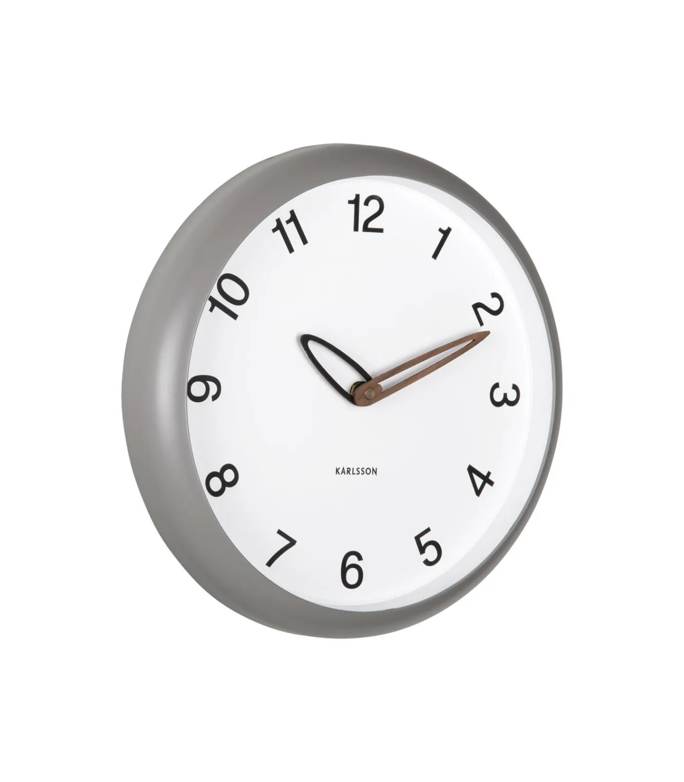 Karlsson Wandklok Bella - Donkergrijs - 4.2x30x30cm