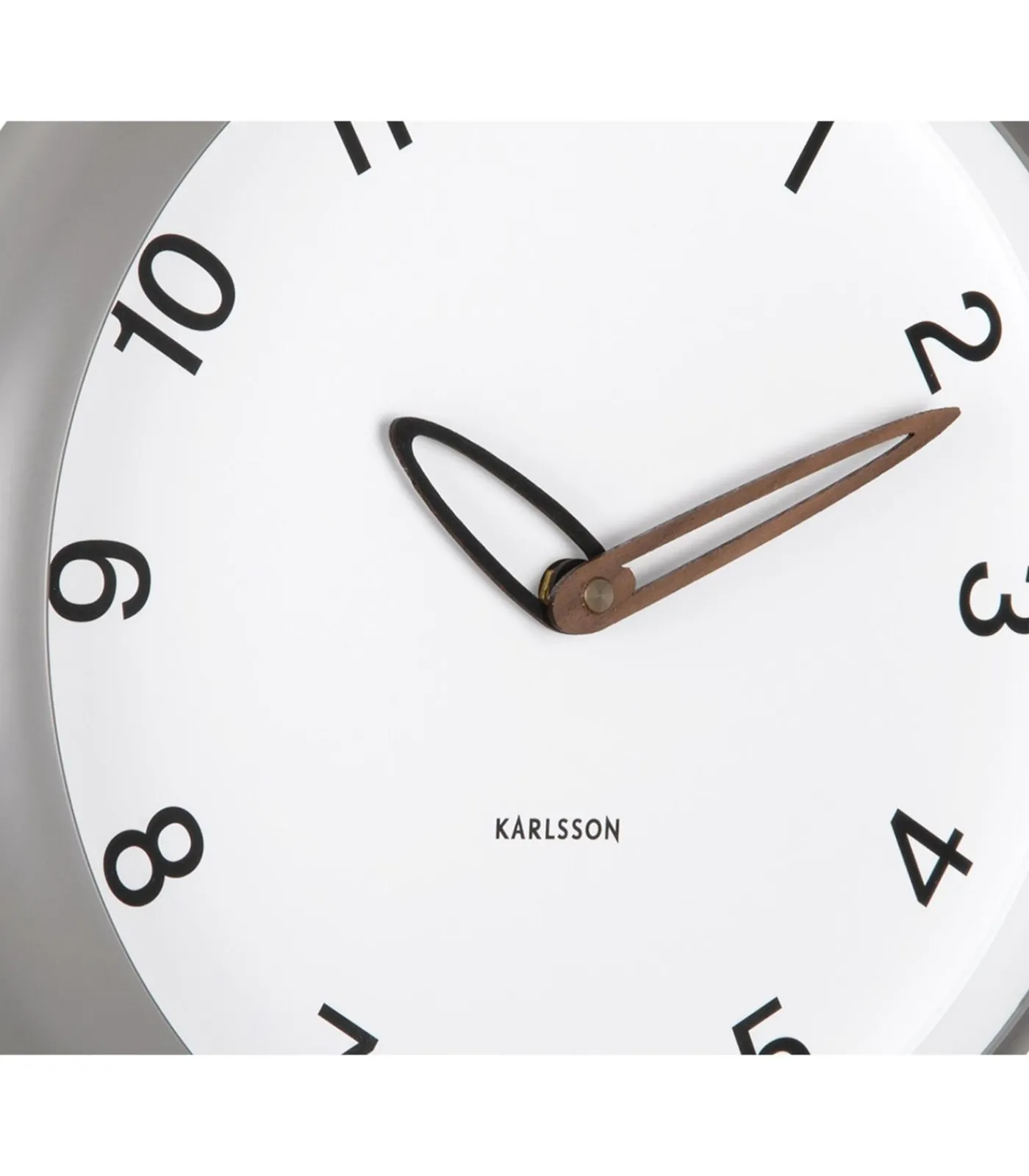Karlsson Wandklok Bella - Donkergrijs - 4.2x30x30cm